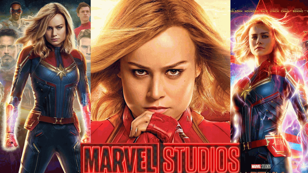 Captain Marvel, Brie Larson, Marvel Studios logo